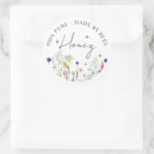 Honing Wildflower Meadow Bijenlabel Bloem Ronde Sticker (Tas)