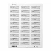 Honing Zakelijk Retouradreslabel Etiket (Full Sheet)