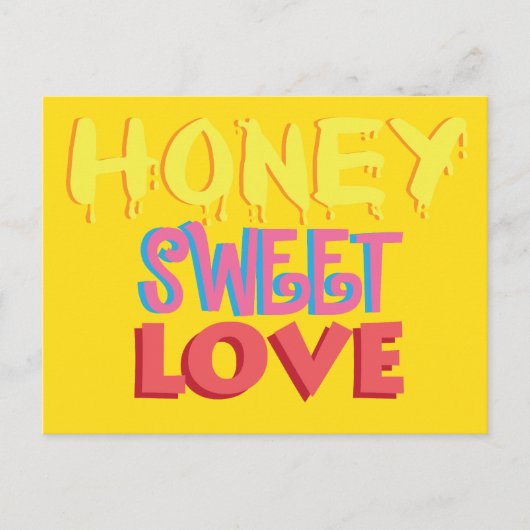 Honing Zoete Liefde Briefkaart (Voorkant)