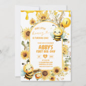 Honing Zonnebloem Eerste Bijendag Kaart (Voorkant)