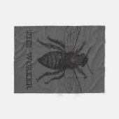 Honing Zwarte Hommels Arbeider Fleece Deken (Voorkant (Horizontaal))