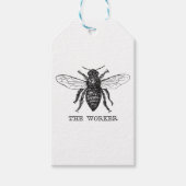 Honing Zwarte Hommels Arbeiderbij Cadeaulabel (Voorkant)
