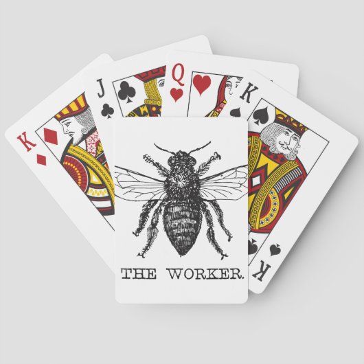 Honing Zwarte Hommels Arbeiderbij Pokerkaarten (Achterkant)