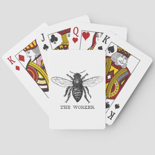 Honing Zwarte Hommels Arbeiderbij Pokerkaarten (Achterkant)