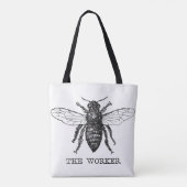 Honing Zwarte Hommels Arbeiderbij Tote Bag (Achterkant)
