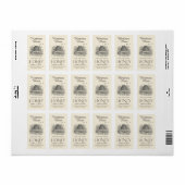 Honingadres Etiket  Skep met bijen (Full Sheet)