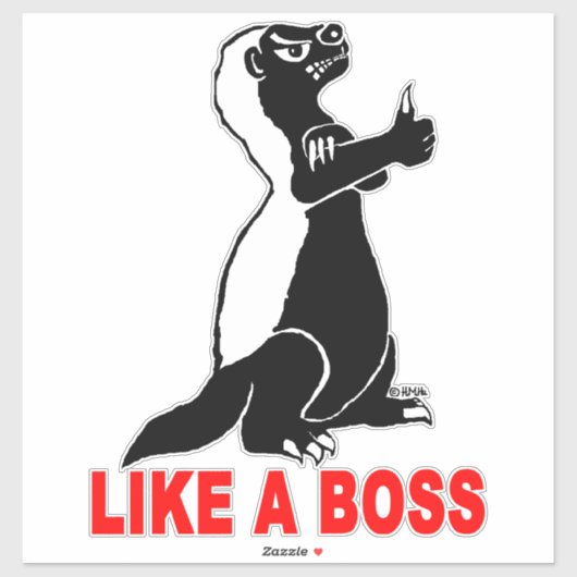 Honingbaasje, als een baas sticker (Vel)