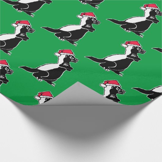 Honingbaasje kerst cadeaupapier (Hoek)