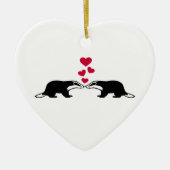 Honingbaasliefdesharten Keramisch Ornament (Voorkant)