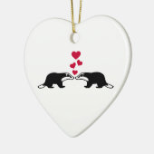 Honingbaasliefdesharten Keramisch Ornament (Links)