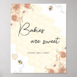 Honingbaby's zijn zoet Neem een traktatie Baby sho Poster
