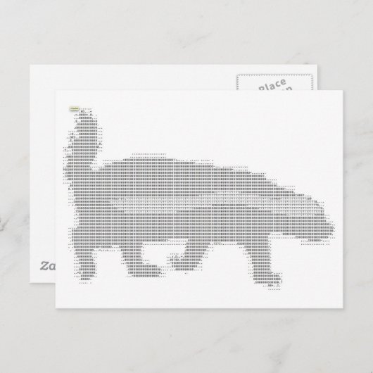 honingbadger ascii briefkaart (Voorkant / Achterkant)