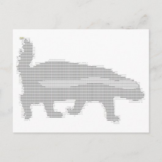 honingbadger ascii briefkaart (Voorkant)