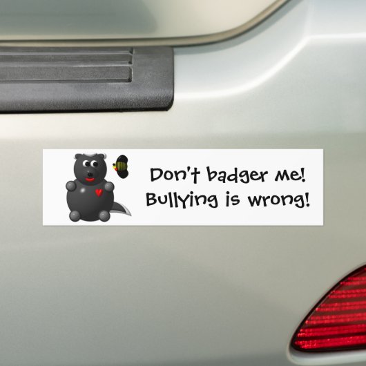 Honingbadger en honingbijen bumpersticker (Op auto)