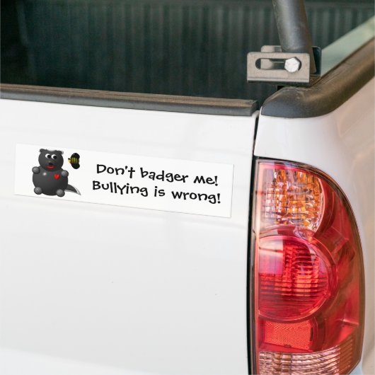 Honingbadger en honingbijen bumpersticker (Op Truck)