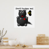 Honingbadger en honingbijen poster (Keuken)