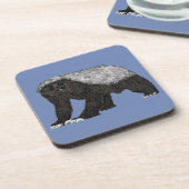 Honingbadger Fearless Attitude Animal illustratie Drankjes Onderzetter (Linkerzijde)