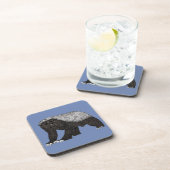 Honingbadger Fearless Attitude Animal illustratie Drankjes Onderzetter (Rechterzijde)
