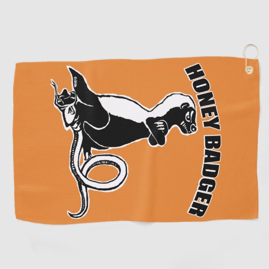 Honingbadger Golfhanddoek (Horizontaal)