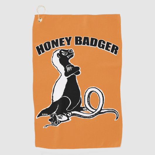 Honingbadger Golfhanddoek (Voorkant)