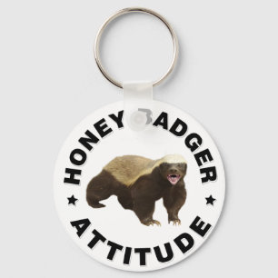 Honingbadger heeft een houding sleutelhanger