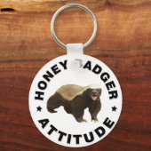 Honingbadger heeft een houding sleutelhanger (Voorkant)