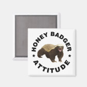 Honingbadger heeft een houdster magneet (Voorkant / Achterkant)