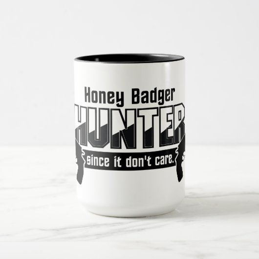 Honingbadger Hunter-mok - kies stijl en kleur Mok (Midden)