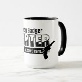 Honingbadger Hunter-mok - kies stijl en kleur Mok (Voorkant rechts)