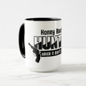 Honingbadger Hunter-mok - kies stijl en kleur Mok (Voorkant links)