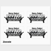 Honingbadger Hunter-stickers Rechthoekige Sticker (Vel)