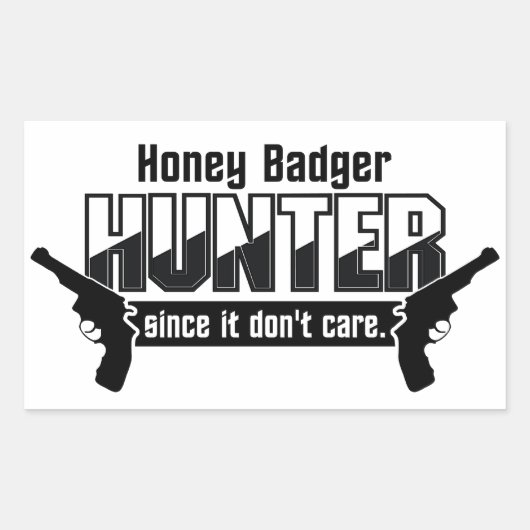 Honingbadger Hunter-stickers Rechthoekige Sticker (Voorkant)