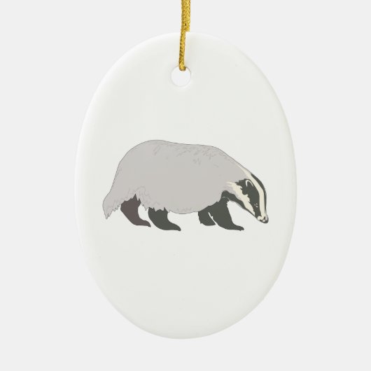 honingbadger keramisch ornament (Voorkant)
