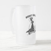 Honingbadger Matglas Bierpul (Voorkant links)