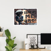 Honingbadger met Pistool Poster (Thuiskantoor)