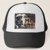 Honingbadger met Pistool Trucker Pet (Voorkant)