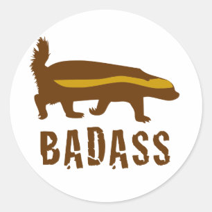 honingbadger ronde sticker