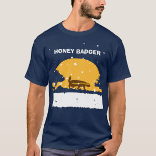 honingbadger sneeuw t-shirt