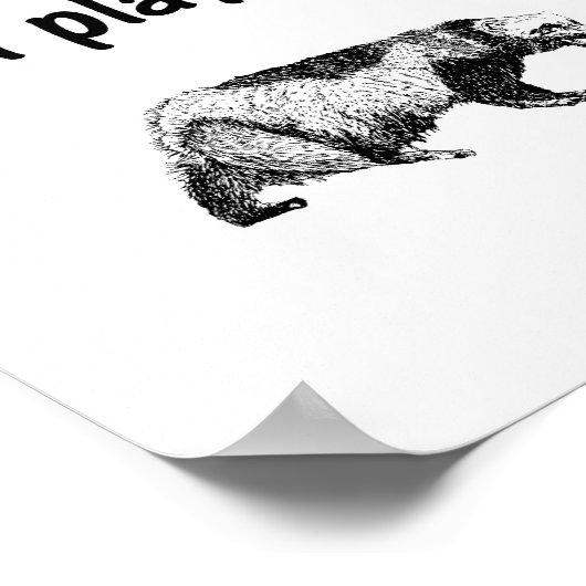 honingbadger speelt dat niet poster (Hoek)