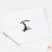Honingbadger Vierkante Sticker (Envelop)