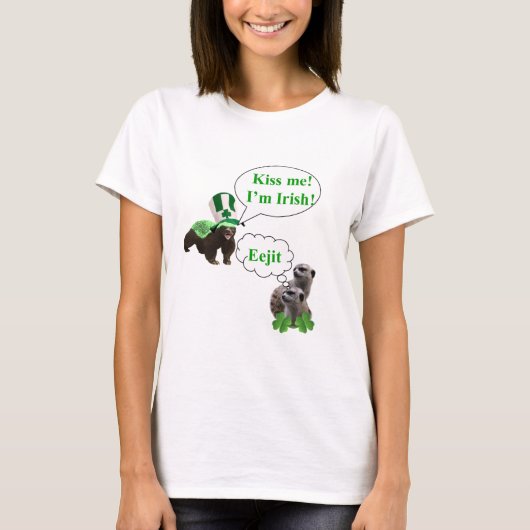 Honingbadger v's meervallen t-shirt (Voorkant)