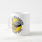 Honingbadgers vrezen geen boosslang met een badass koffiemok (Voorkant links)