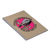 Honingbadgers vrezen geen boze bijbel citeren roze notitieboek (Rechterzijde)
