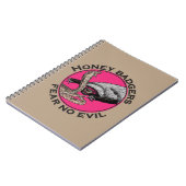 Honingbadgers vrezen geen boze bijbel citeren roze notitieboek (Linkerzijde)