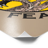 Honingbadgers vrezen geen boze gele kunst voor die foto afdruk (Hoek)