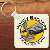 Honingbadgers vrezen geen boze gele kunst voor die sleutelhanger (Voorkant)