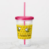 Honingbee Cartoon Acryl Drinkbeker (Voorkant)