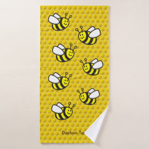 Honingbee Cartoon Bad Handdoek