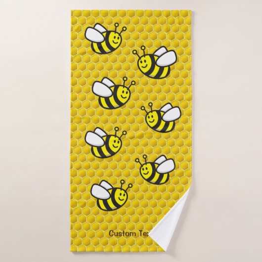 Honingbee Cartoon Bad Handdoek (Badhanddoek)