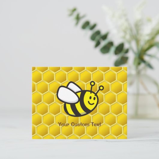 Honingbee cartoon briefkaart (Staand voorkant)